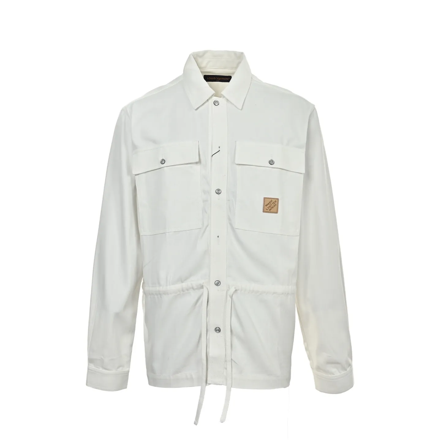Louis Vuitton/Louis Vuitton leather label printed shirt jacket